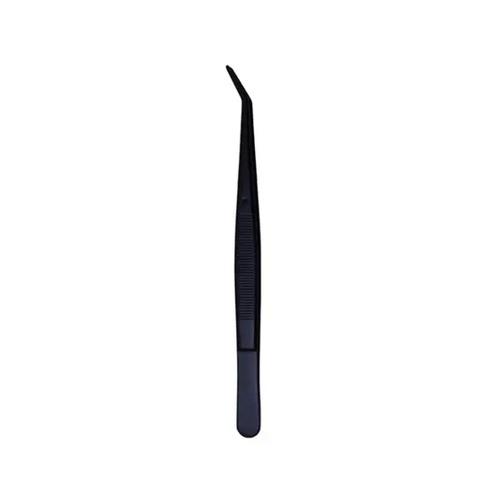 16CM Tweezer Curved Black Mini