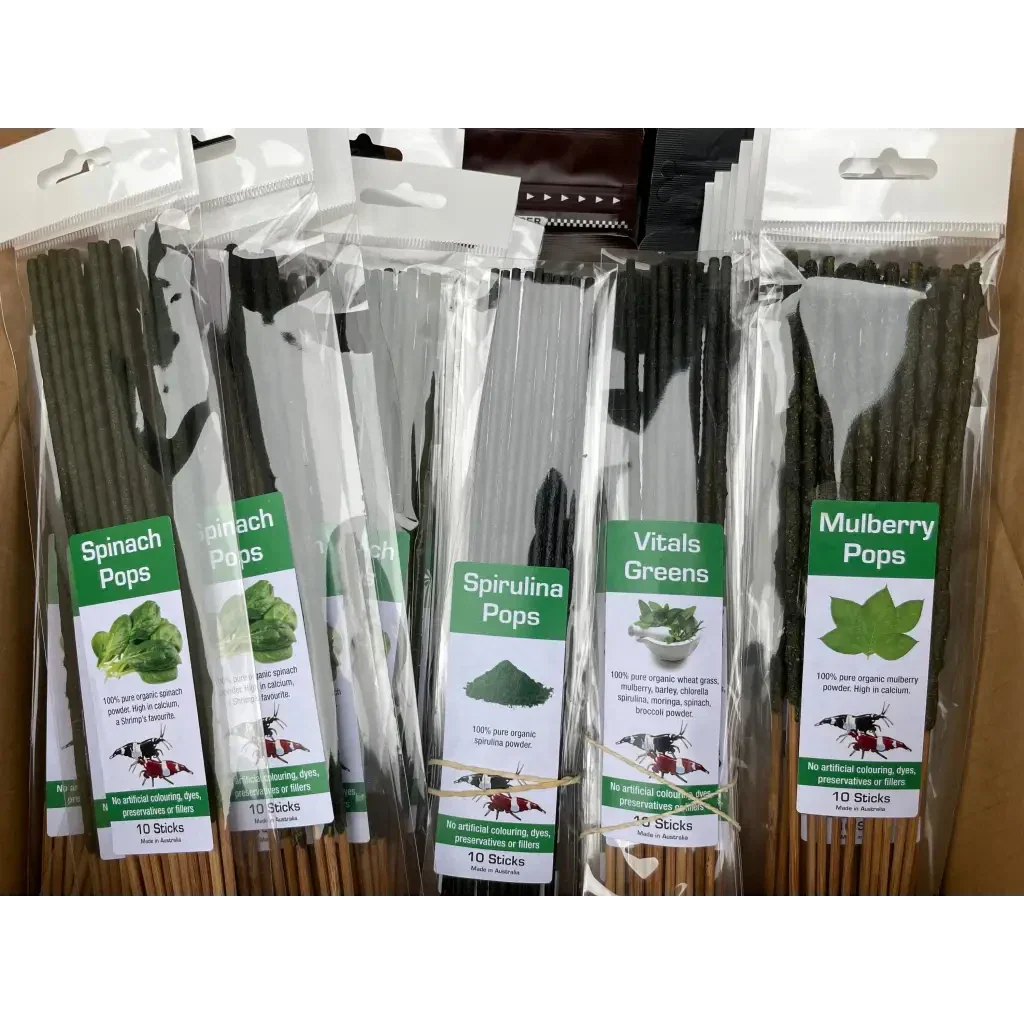 Packaged shrimp food sticks.