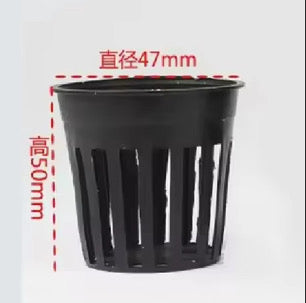 10x Plastic Black Pots 5cm