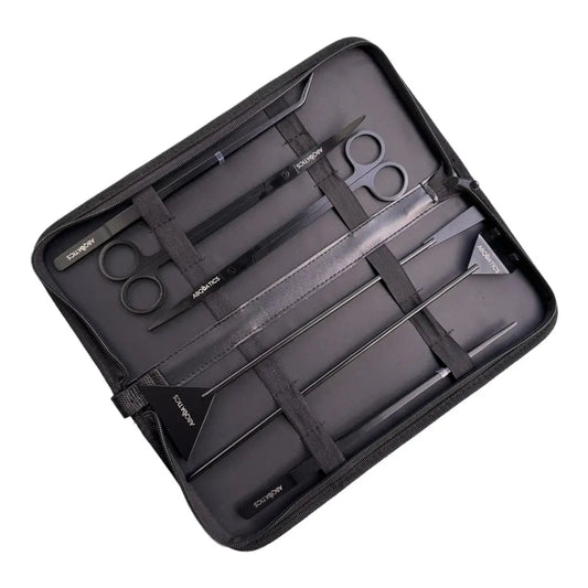 Abquatics Aquascaping Tool Set (7pcs inc PU Leather Case)