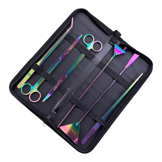 Abquatics Aquascaping Tool Set (7pcs inc PU Leather Case)