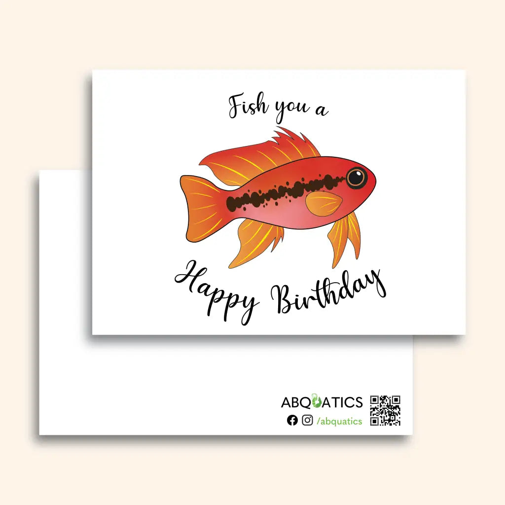Abquatics Postcard - Fish You A Happy Birthday
