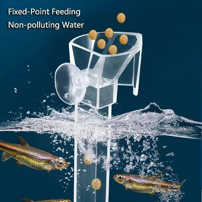 Acrylic Shrimp Feeding Tube + Feeding Dish 35CM (Premium