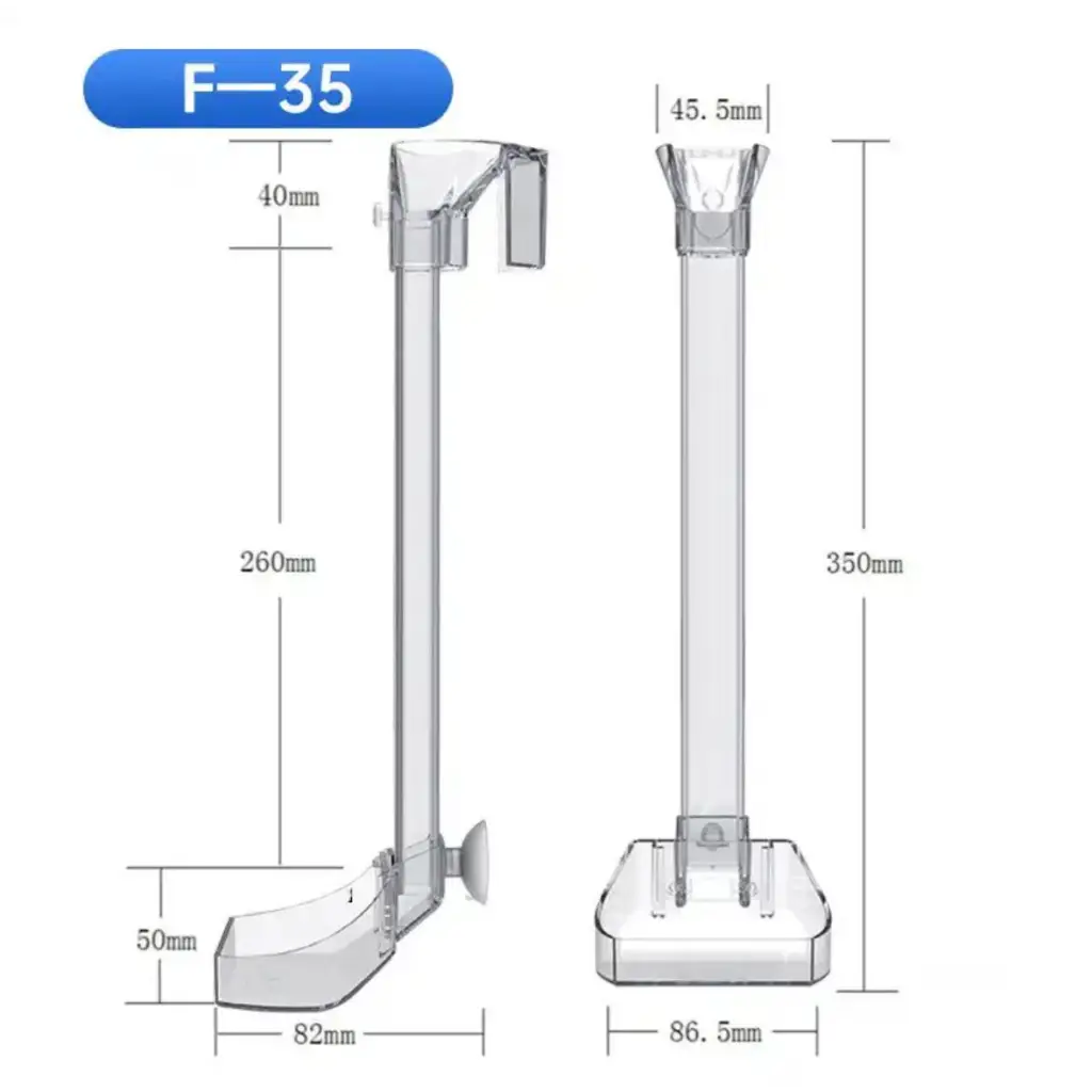 Acrylic Shrimp Feeding Tube + Feeding Dish 35CM (Premium