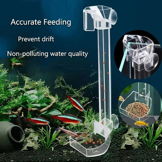 Acrylic Shrimp Feeding Tube + Feeding Dish 35CM (Premium