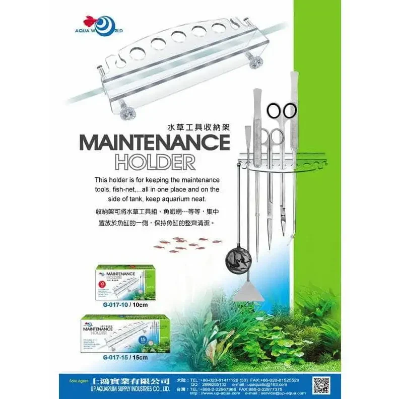 Aquarium maintenance tool holder.
