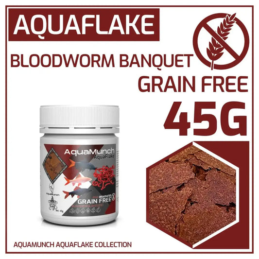 AquaMunch AquaFlake Fish Food - Bloodworm Banquet (Flake)