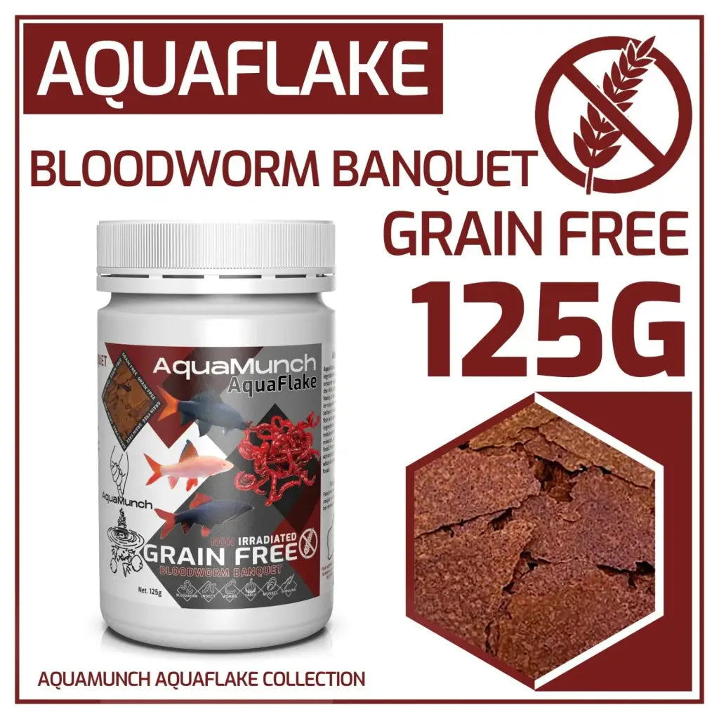 AquaMunch AquaFlake Fish Food - Bloodworm Banquet (Flake)