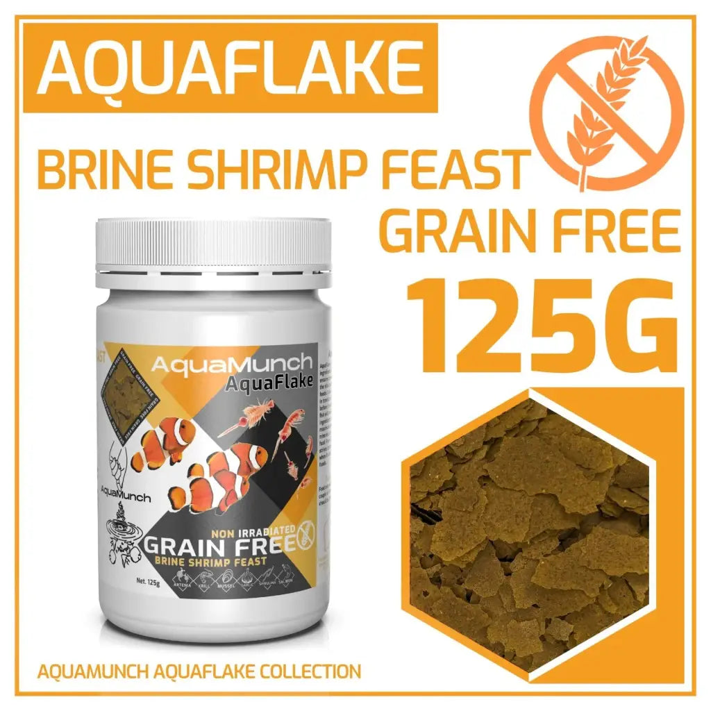 AquaMunch AquaFlake Fish Food - Brine Shrimp Feast (Flake)