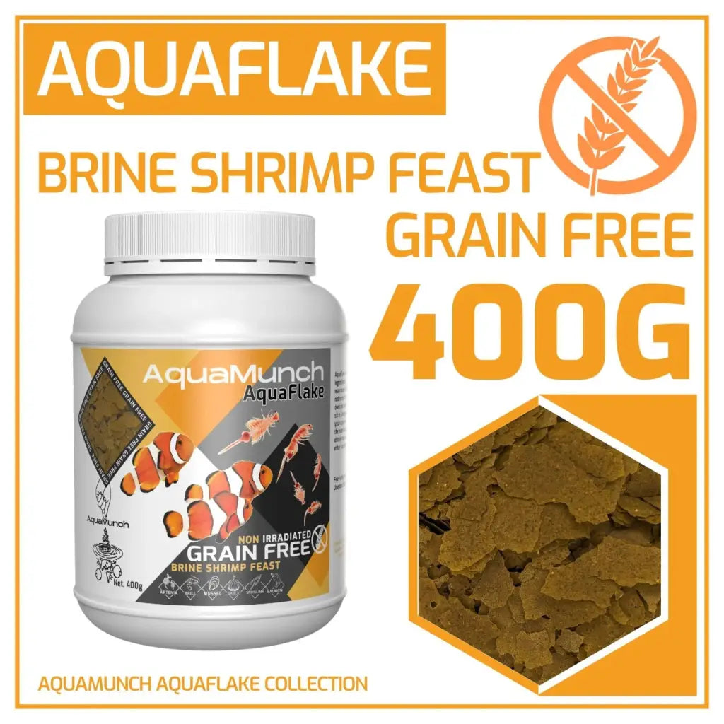 AquaMunch AquaFlake Fish Food - Brine Shrimp Feast (Flake)