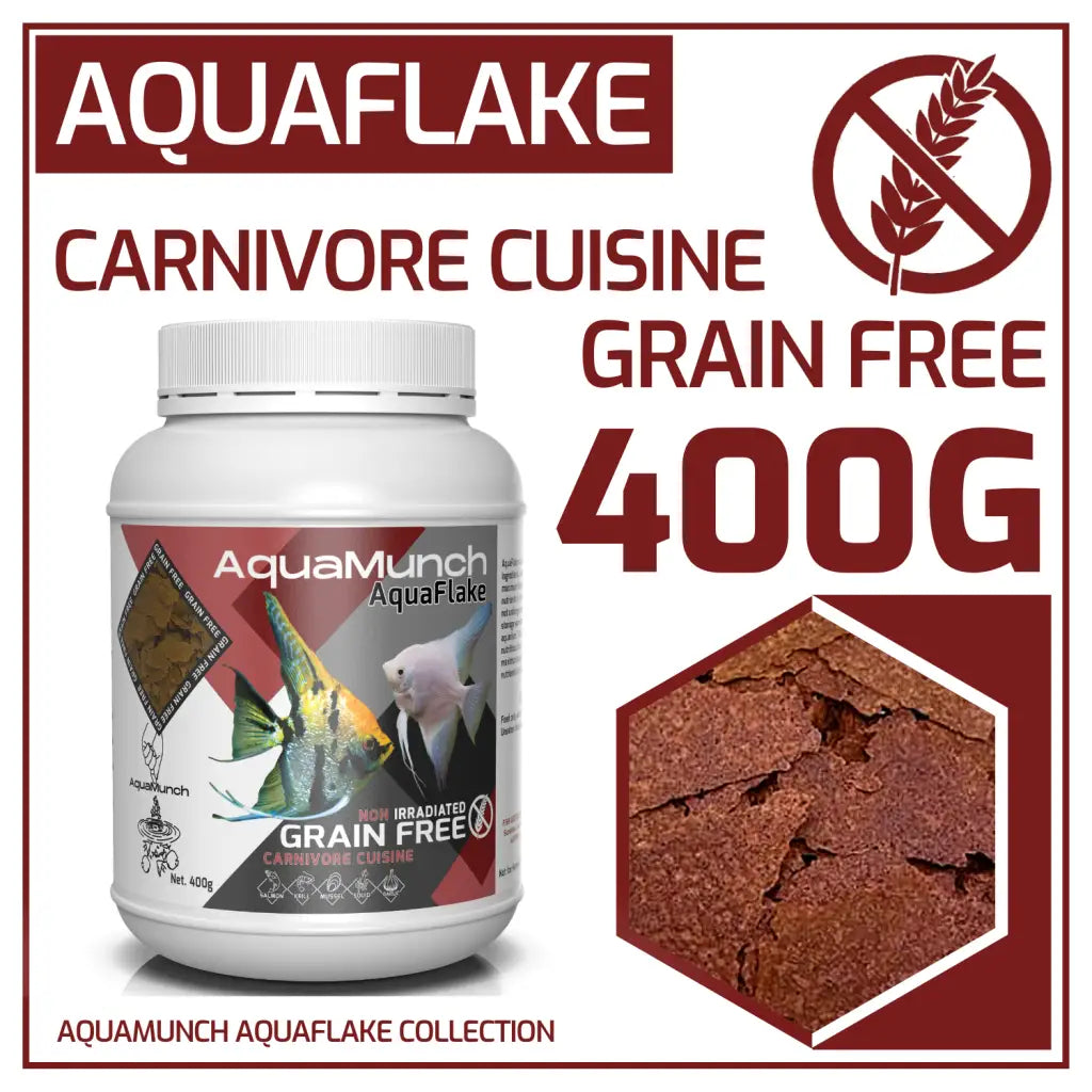 AquaMunch AquaFlake Fish Food - Carnivore Cuisine (Flake)