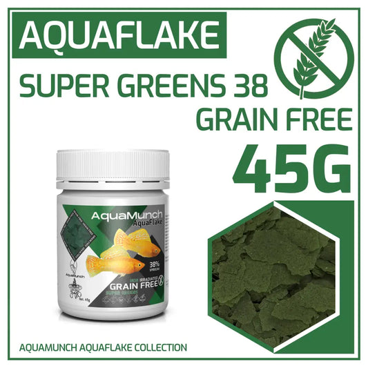 AquaMunch AquaFlake Fish Food - Super Greens (Flake)