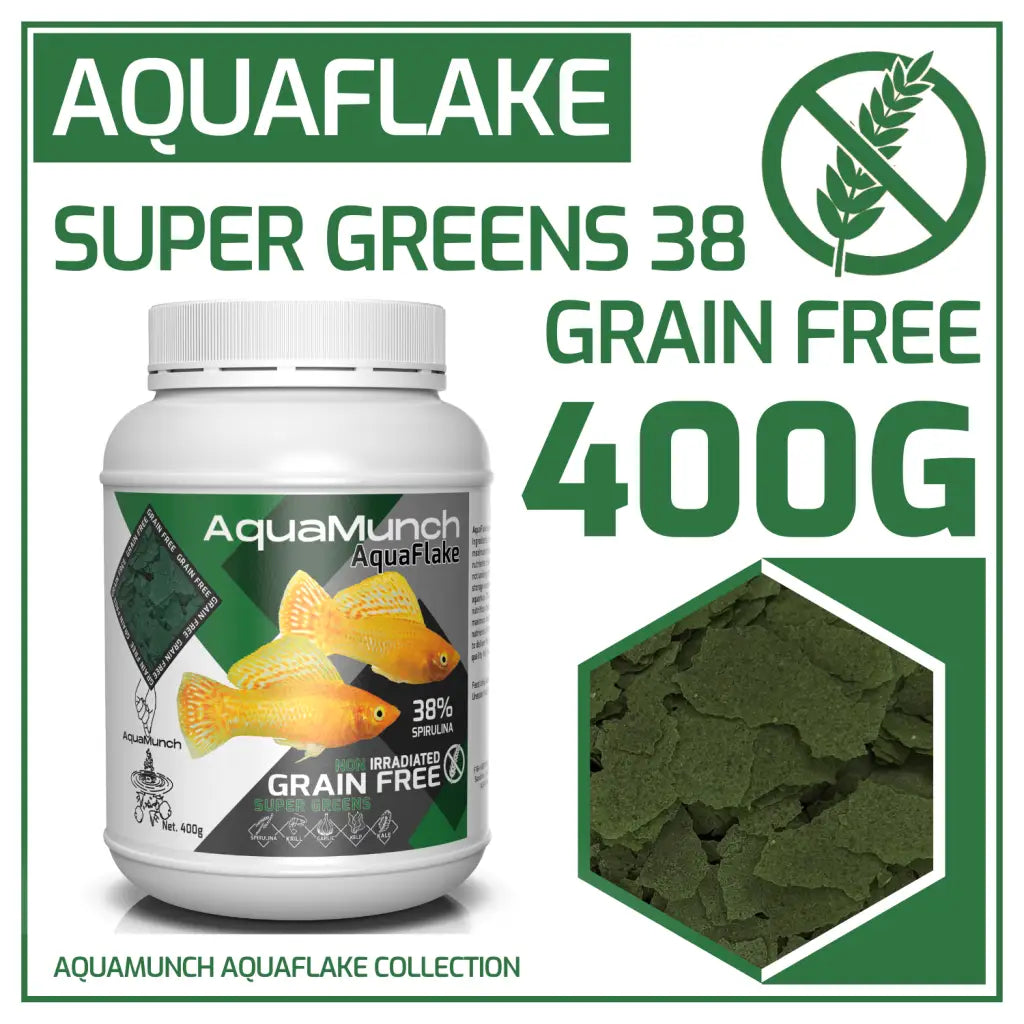 AquaMunch AquaFlake Fish Food - Super Greens (Flake)