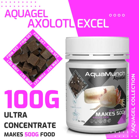 AquaMunch AquaGel Fish Food - Axolotl Excel - 100g “Makes