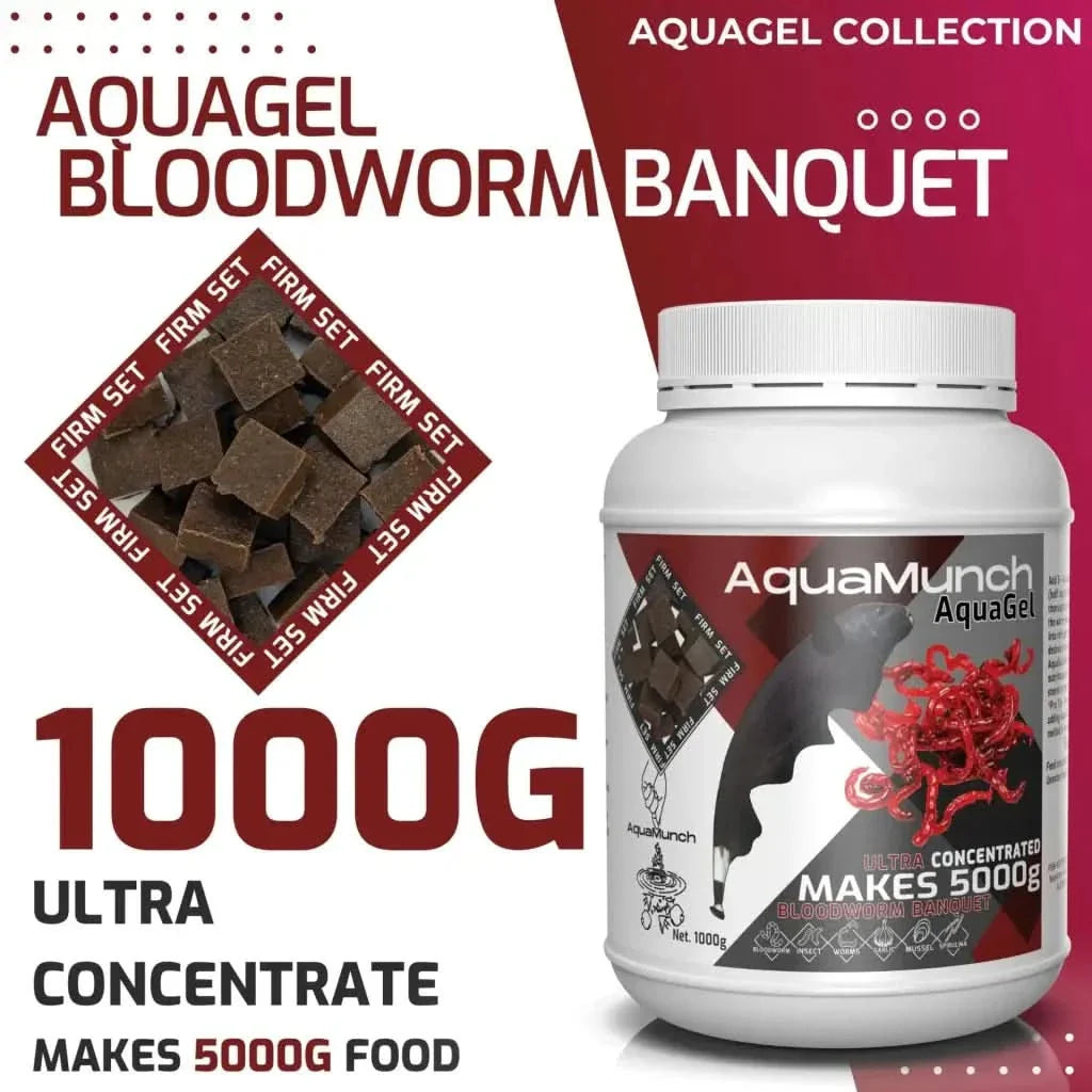 Aquagel bloodworm fish food.