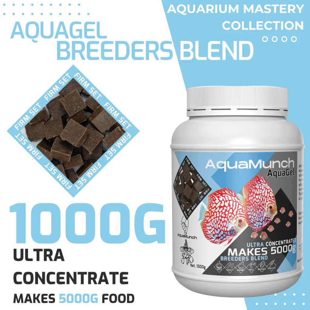 AquaMunch AquaGel Fish Food - Breeders Blend - 1000g