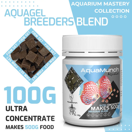 AquaMunch AquaGel Fish Food - Breeders Blend - 100g