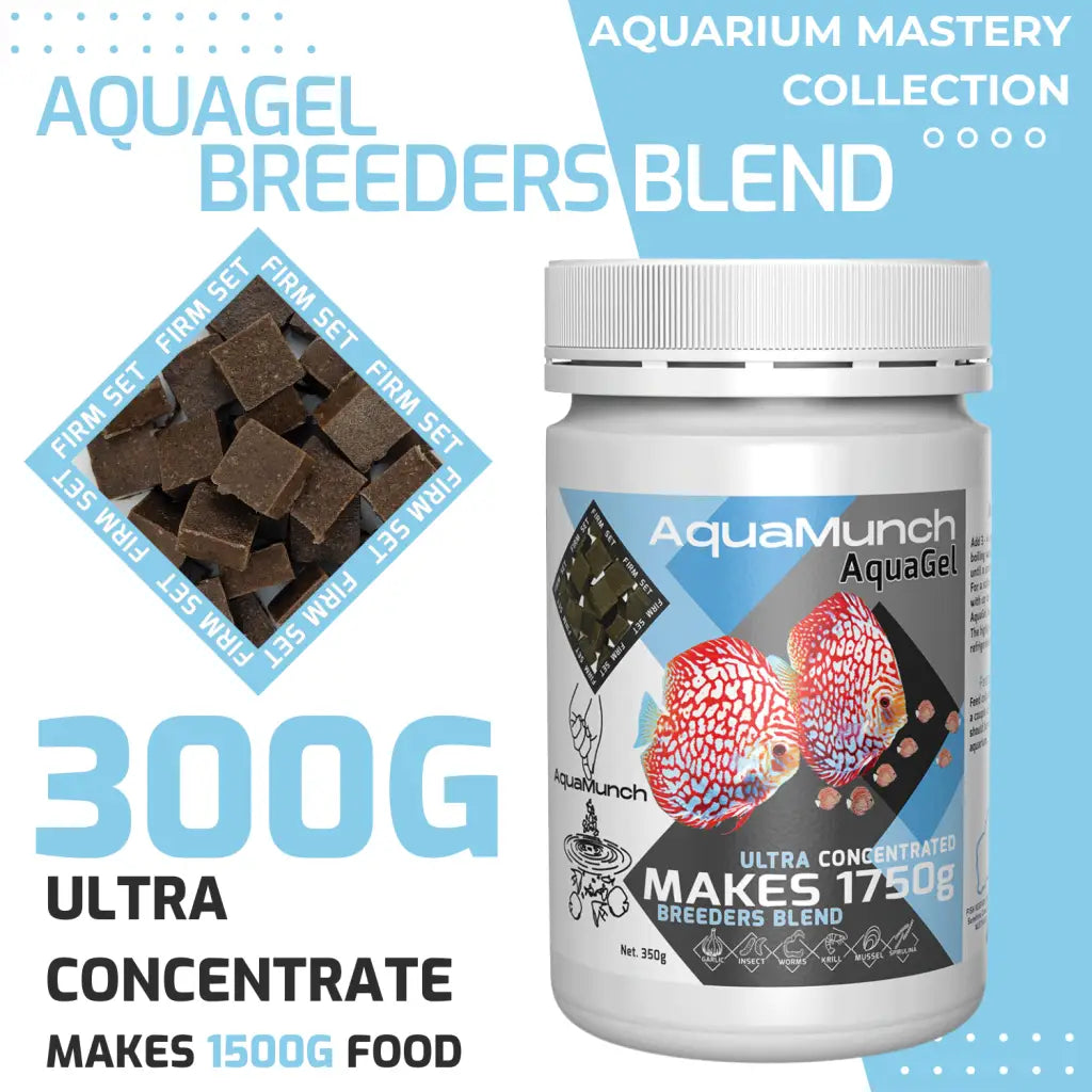 AquaMunch AquaGel Fish Food - Breeders Blend - 300g