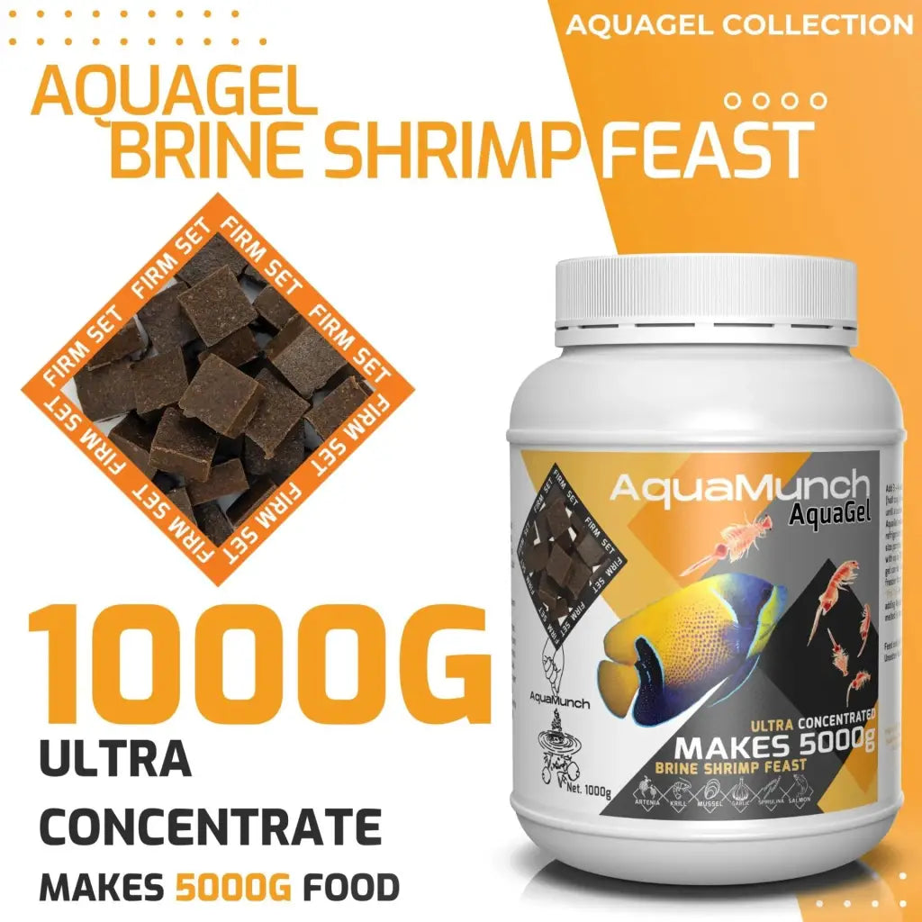 AquaMunch AquaGel Fish Food - Brine Shrimp Feast - 1000g