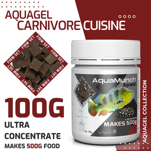 AquaMunch AquaGel Fish Food - Carnivore Cuisine - 100g