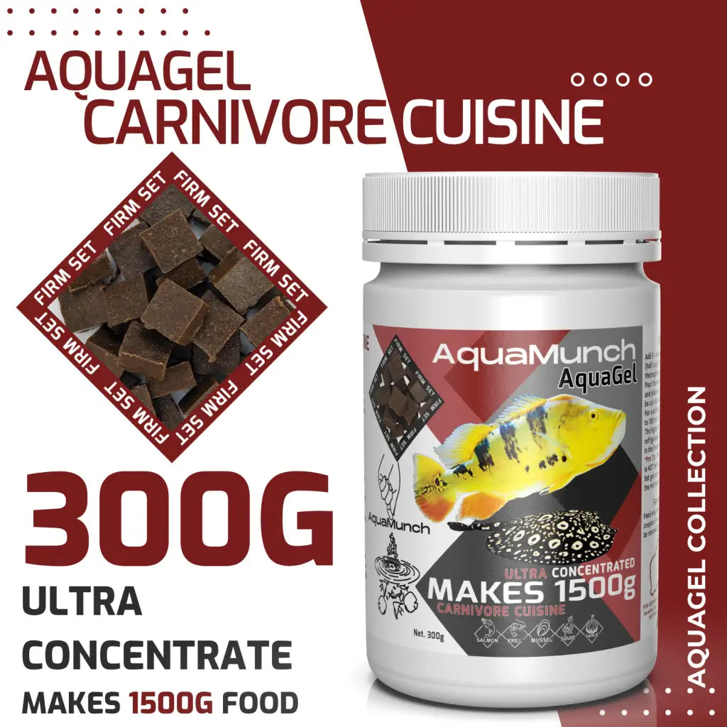AquaMunch AquaGel Fish Food - Carnivore Cuisine - 300g
