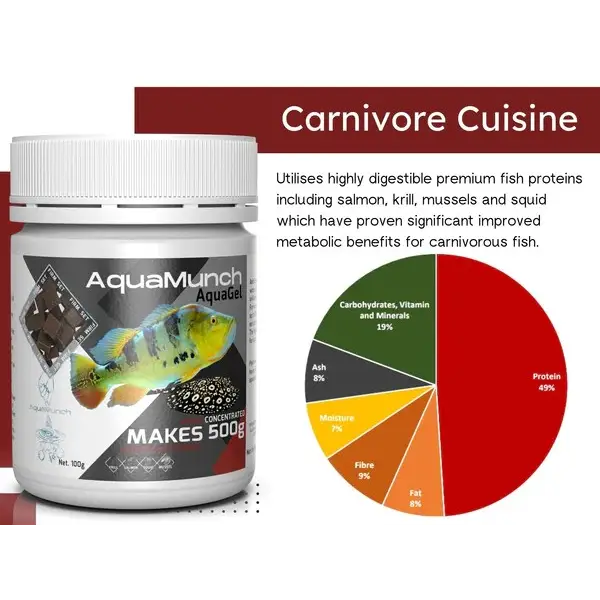 AquaMunch AquaGel Fish Food - Carnivore Cuisine