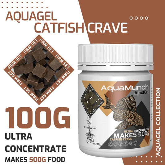 AquaMunch AquaGel Fish Food - Catfish Crave - 100g “Makes