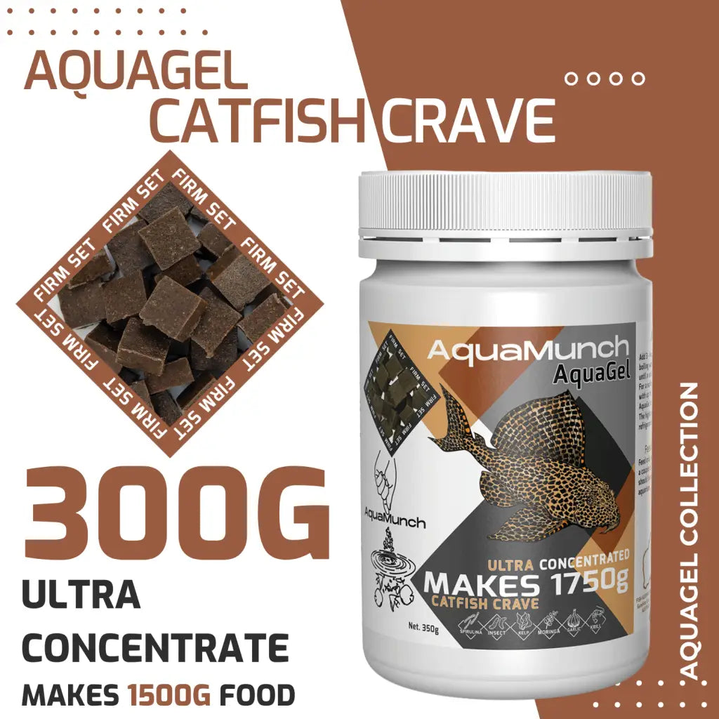 AquaMunch AquaGel Fish Food - Catfish Crave - 300g “Makes