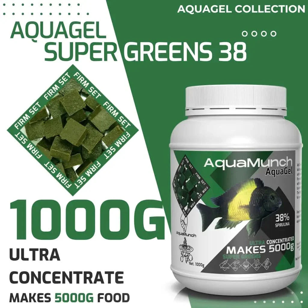 Aquagel super greens fish food.