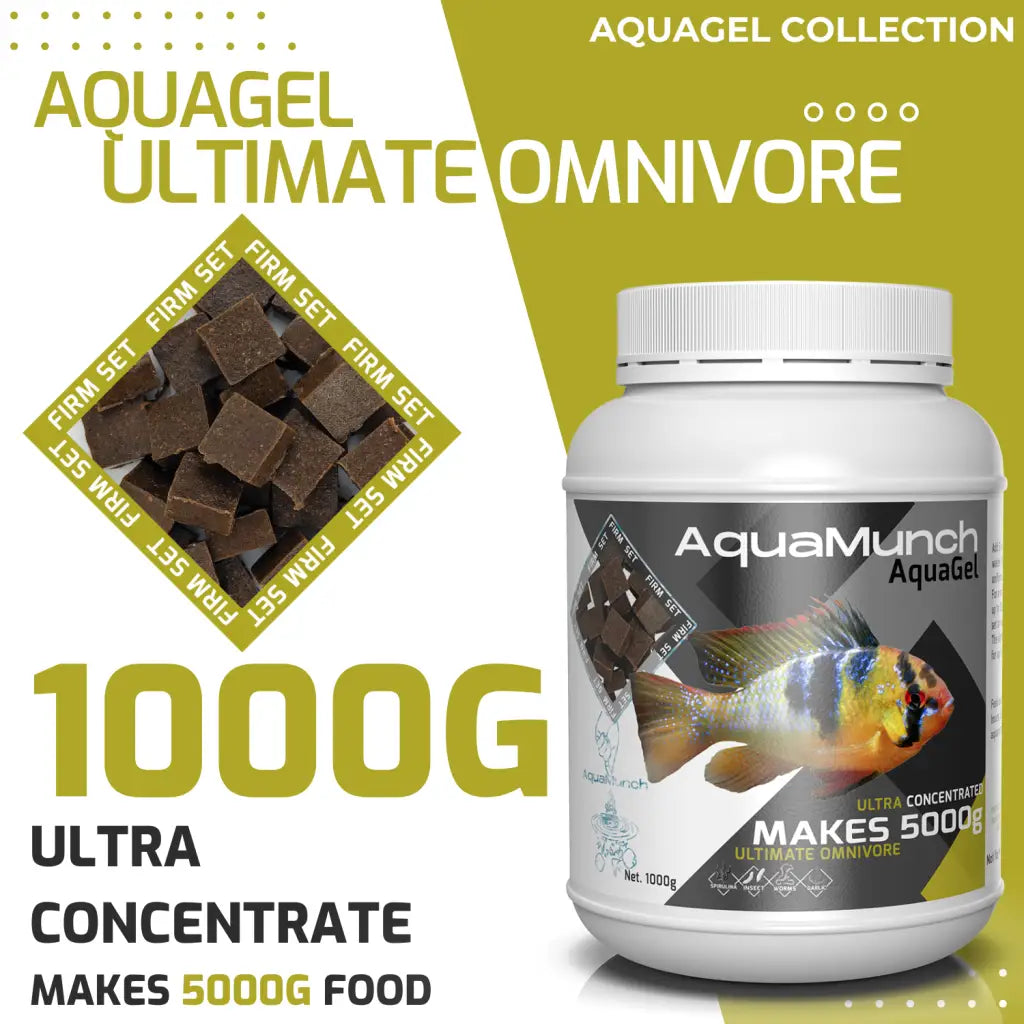 AquaMunch AquaGel Fish Food - Ultimate Omnivore - 1000g