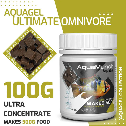 AquaMunch AquaGel Fish Food - Ultimate Omnivore - 100g