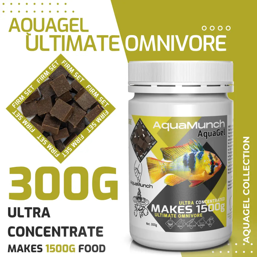 AquaMunch AquaGel Fish Food - Ultimate Omnivore - 300g