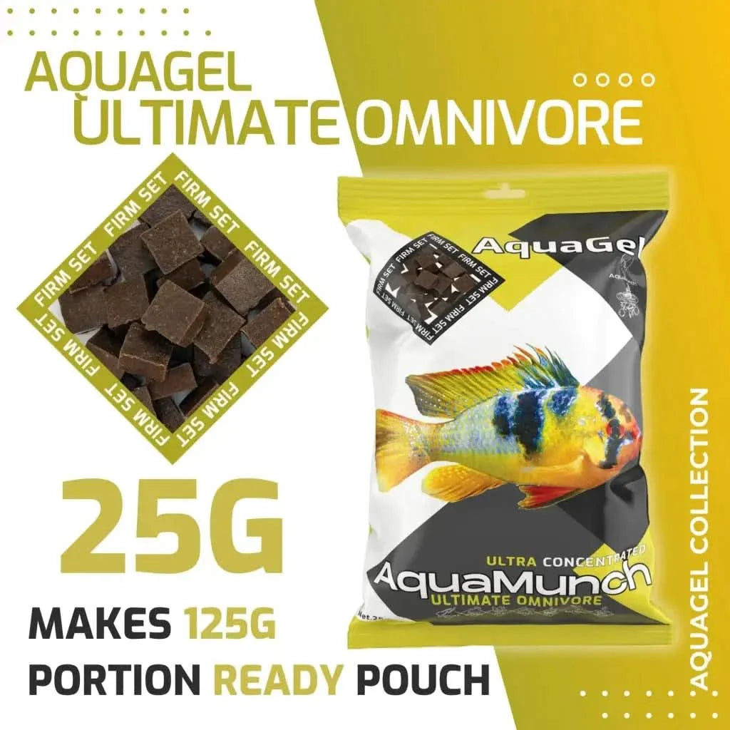 Aquagel ultimate omnivore fish food.