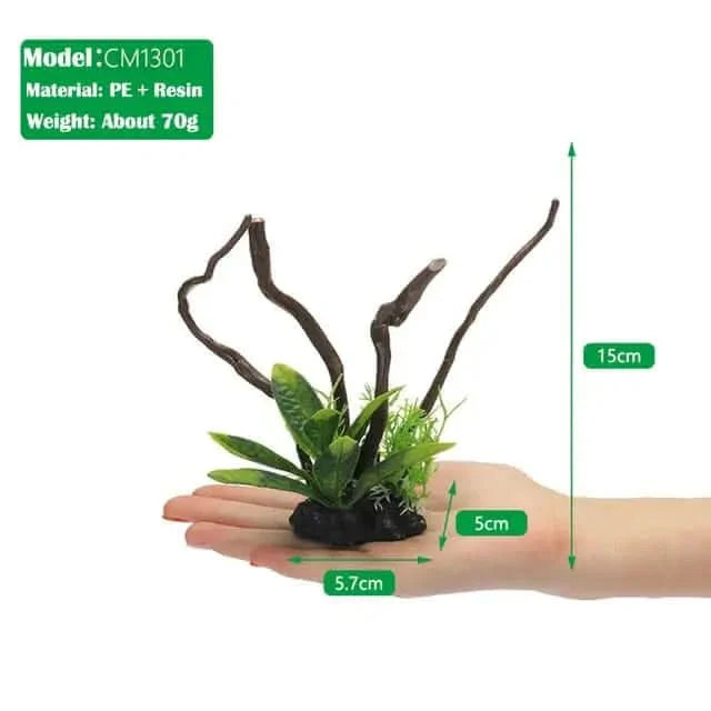 Artificial aquarium decoration.