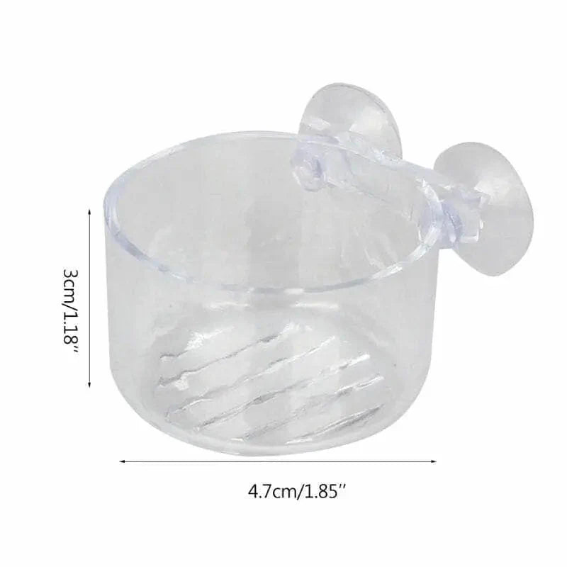 Aquarium Feeding Dish With Dual Suction Cup