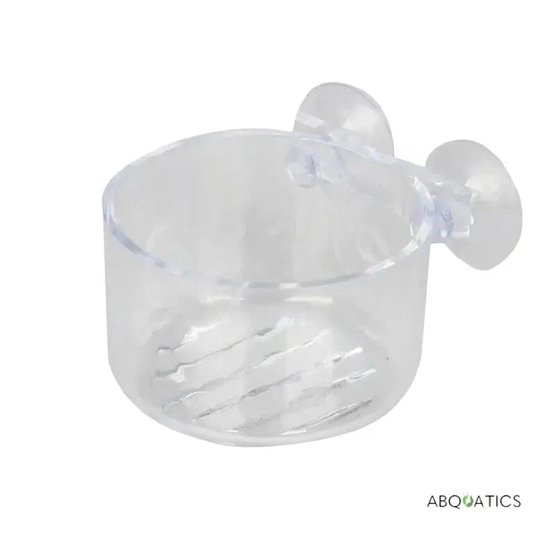 Aquarium Feeding Dish With Dual Suction Cup