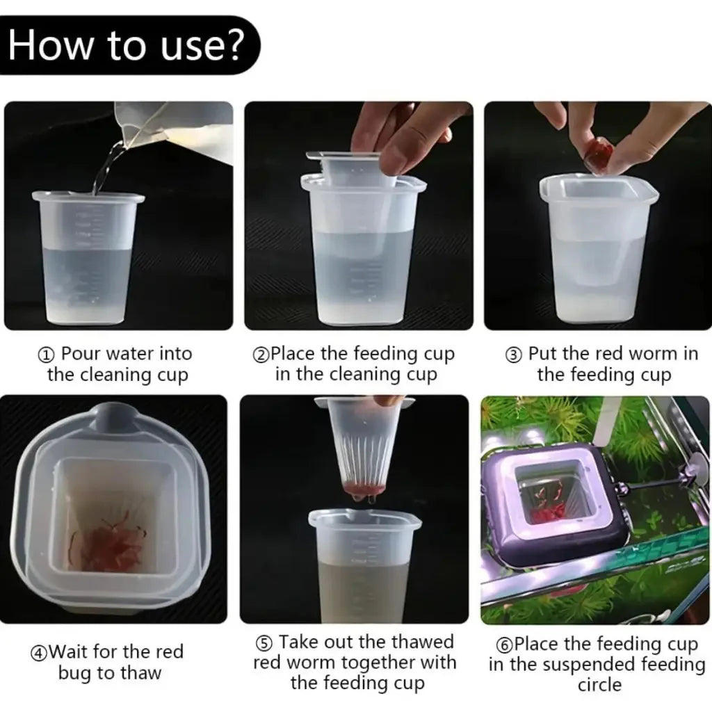 Aquarium Feeding Ring With Feeding Cone & Measuring Cup