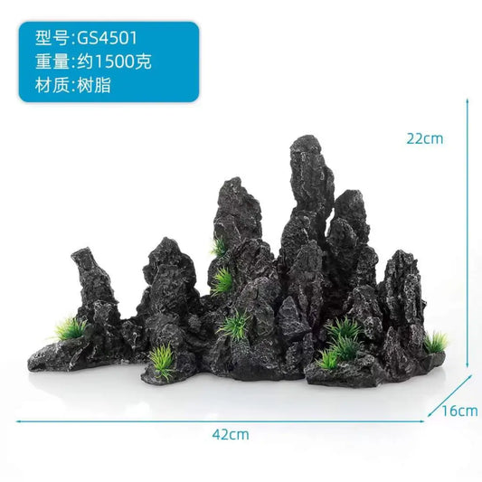 Aquarium Mountain Decor 42cm ABQ-D103