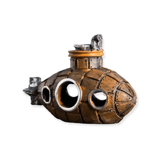 Aquarium Submarine Wreckage Hiding Cave Fish Tank