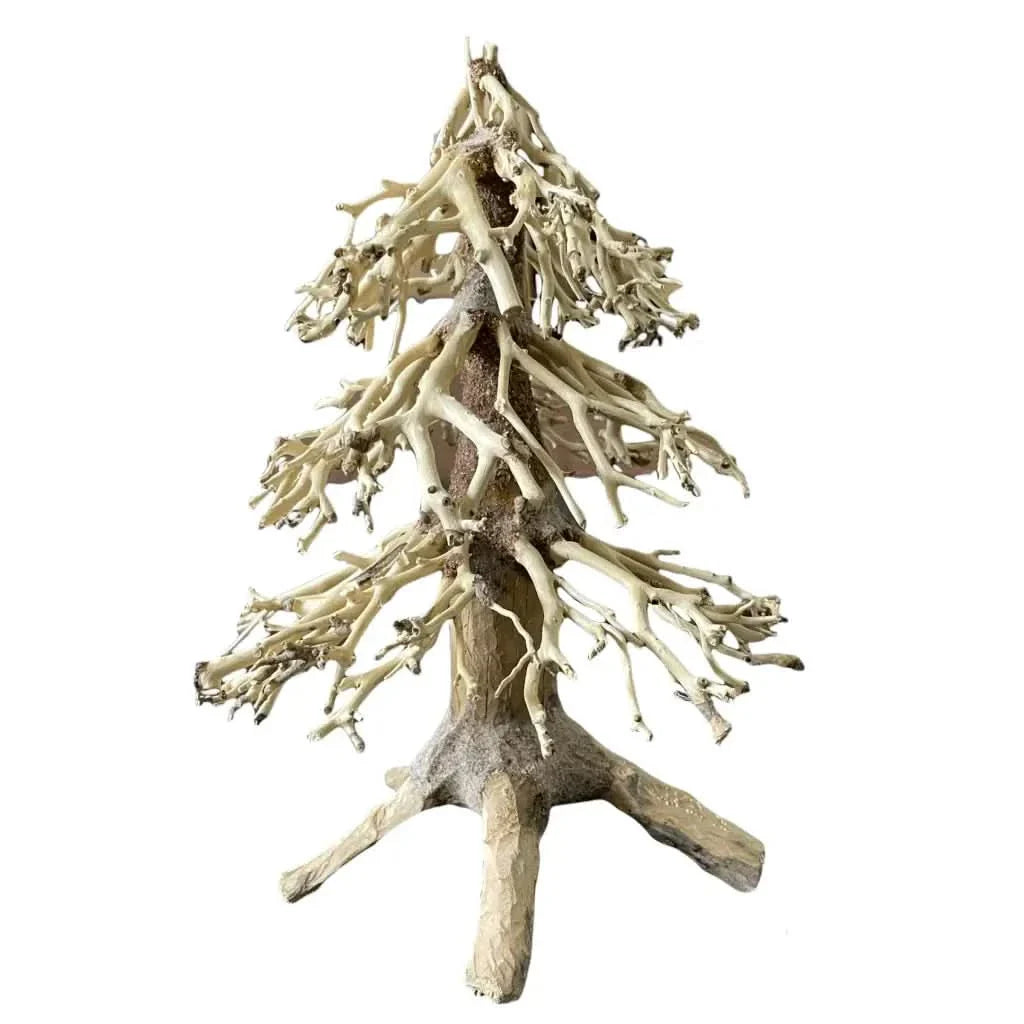 Artificial driftwood Christmas tree.