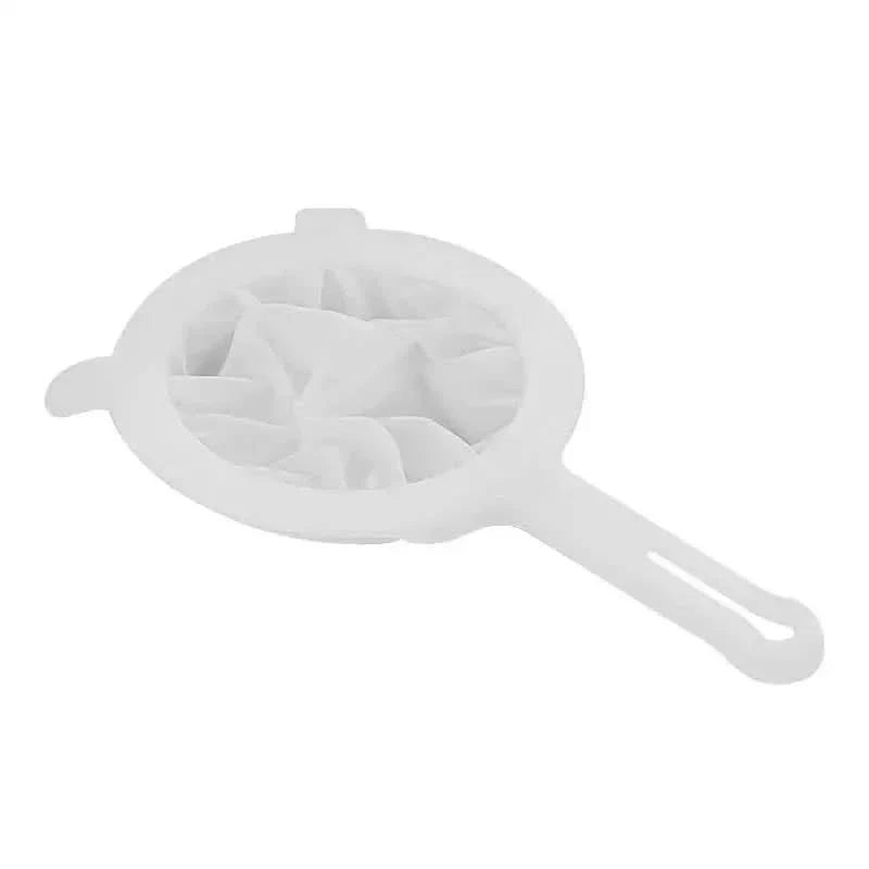 White nylon coffee strainer.