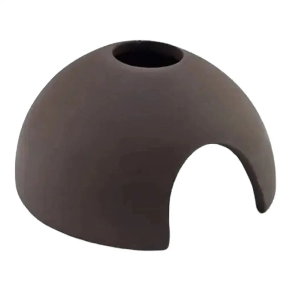 Brown ceramic reptile hide.