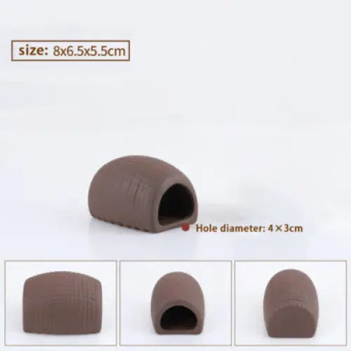 Brown ceramic aquarium hideaway.
