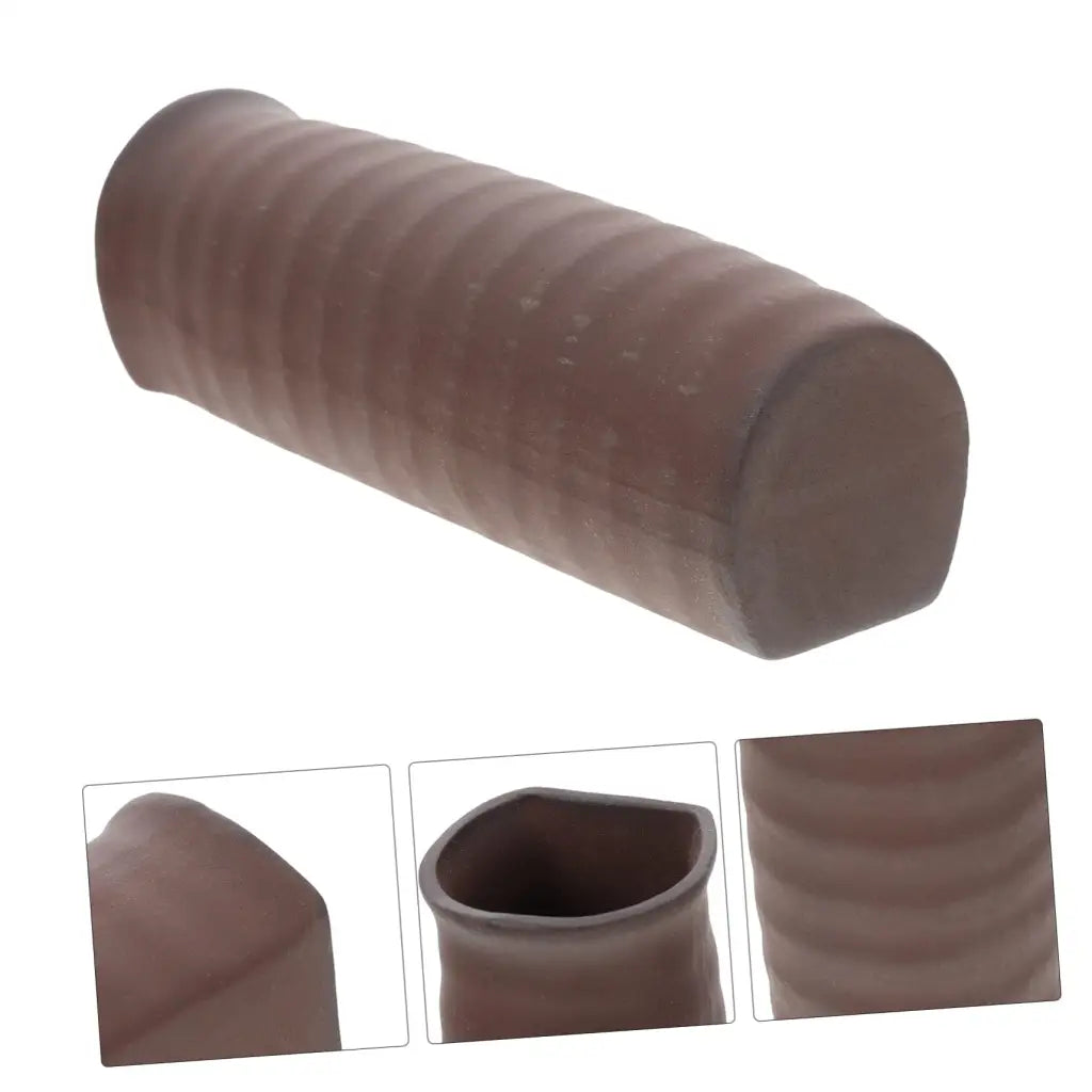 Corrugated brown pipe.