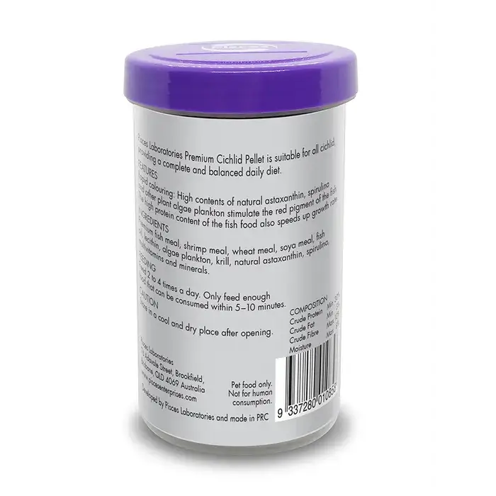 Container of fish food.