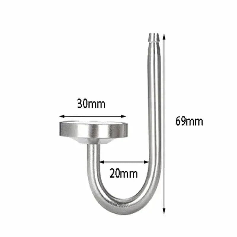 U-shaped metal pipe with dimensions.