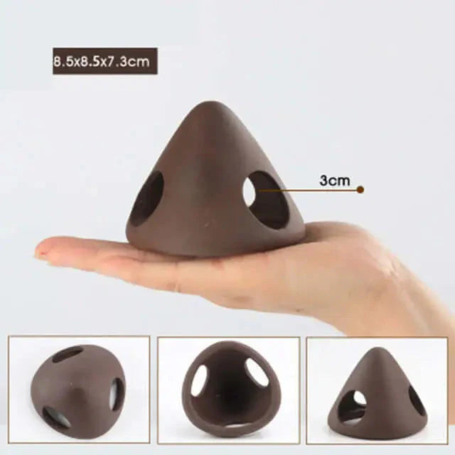 Cone Shaped Small Brown Shrimp Pleco Cave Shelter