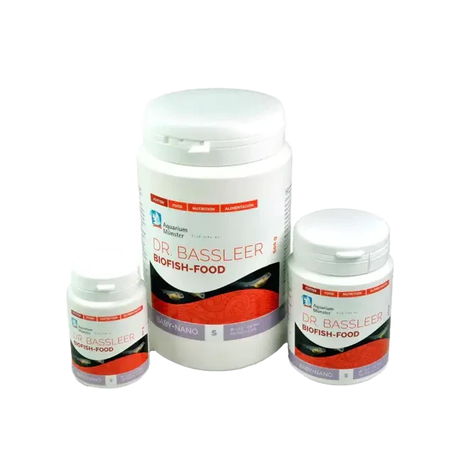 Dr. Bassleer Biofish-Food containers.