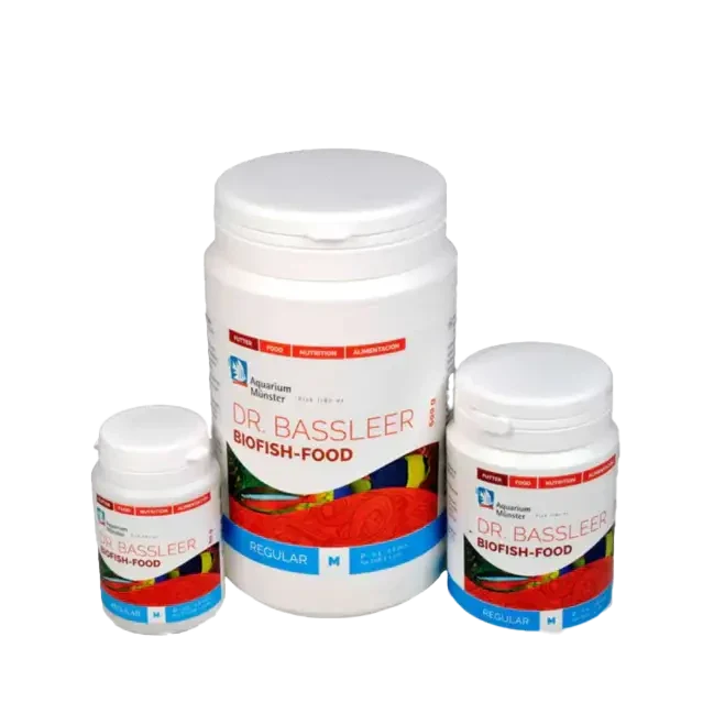 Dr. Bassleer biofish-food containers.