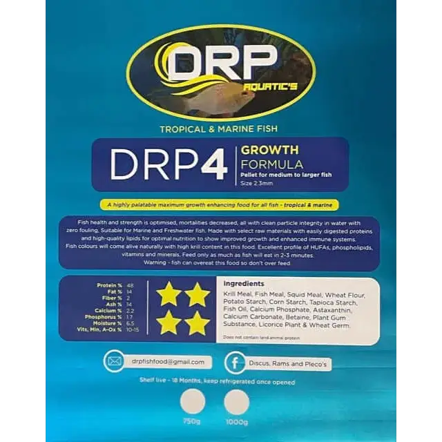 DRP 4 AQUATIC GROWTH FOOD FORMULA - TROPICAL MARINE MEDIUM -